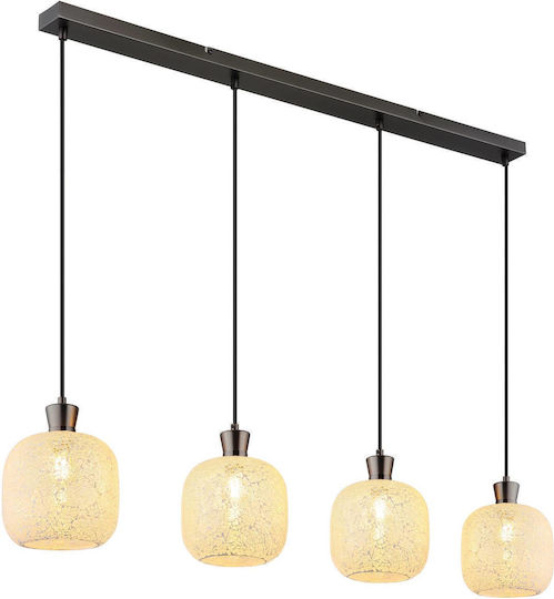 Globo Lighting Grey Ceiling Light for 4 E14 Bulbs 16x120cm