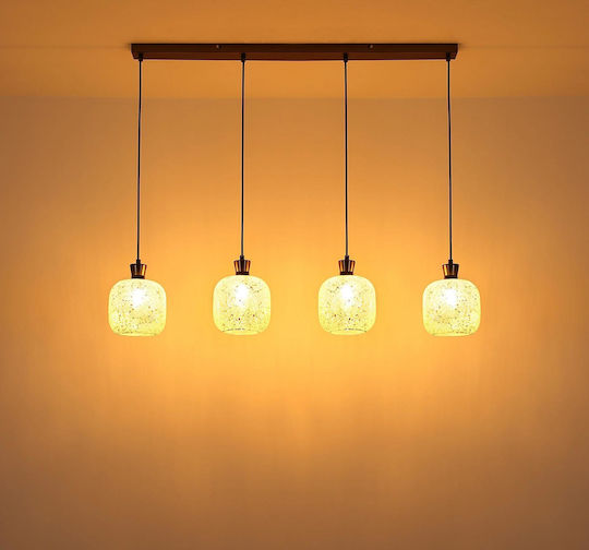Globo Lighting Grey Ceiling Light for 4 E14 Bulbs 16x120cm