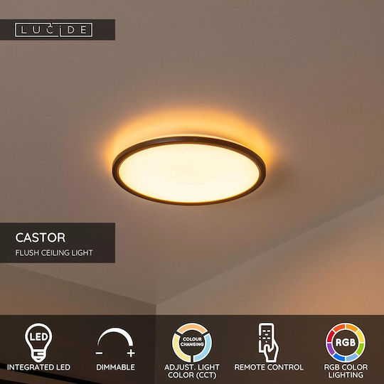 Lucide Lightning Castor Πλαφονιέρα Οροφής 32εκ. με Ενσωματωμένο LED