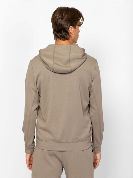 Sweatshirt With Hood Beige