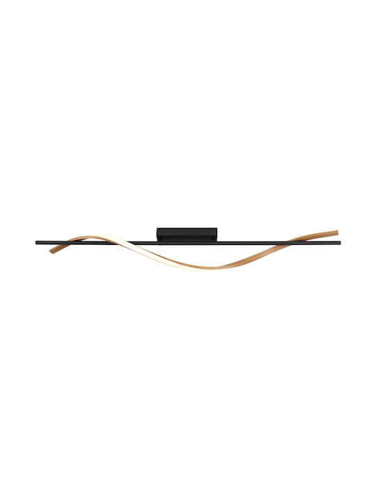 Globo Lighting Deckenleuchte 115cm Schwarz mit Integrierter LED