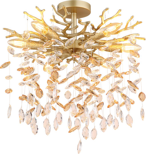 Globo Lighting Luminiță De Tavan Montată Auriu Cu Bază De Bec E14