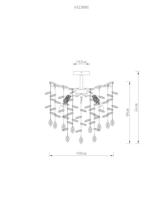 Globo Lighting Luminiță De Tavan Montată Auriu Cu Bază De Bec E14