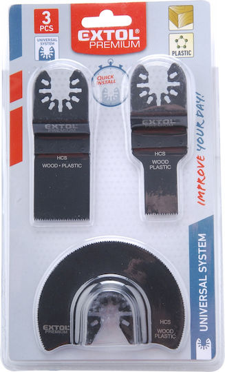 Set de unelte multifuncționale Extol Premium 8803823 disc de 88 mm lame de 20/34 mm