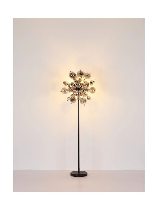 Globo Lighting Подова Лампа В155xД55см. с Цокъл за Крушка E14 Черен
