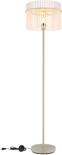 Globo Lighting Floor Lamp Height 152cm with Lamp Bulb Base E27 Beige