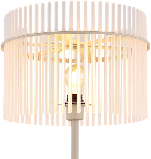 Globo Lighting Floor Lamp Height 152cm with Lamp Bulb Base E27 Beige