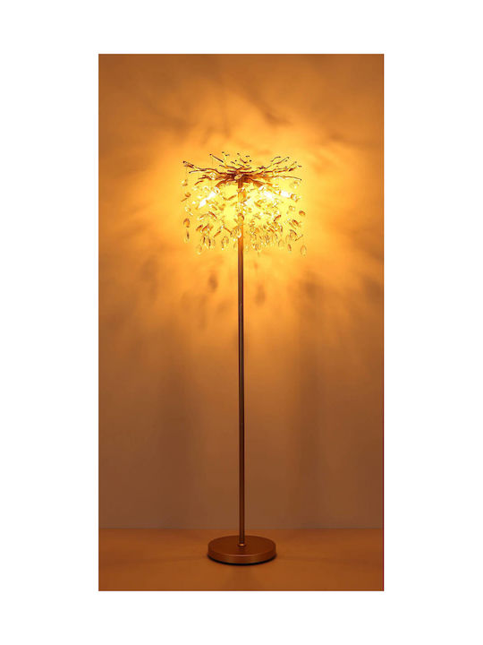Globo Lighting Подова лампа В155см. с цокъл за крушка E14 Златист