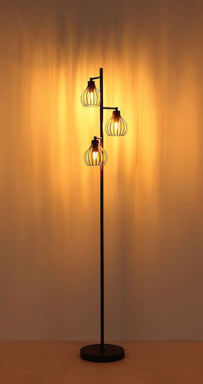 Globo Lighting Φωτιστικό Δαπέδου Υ161εκ. με Ντουί για Λαμπτήρα E14 Πορτοκαλί