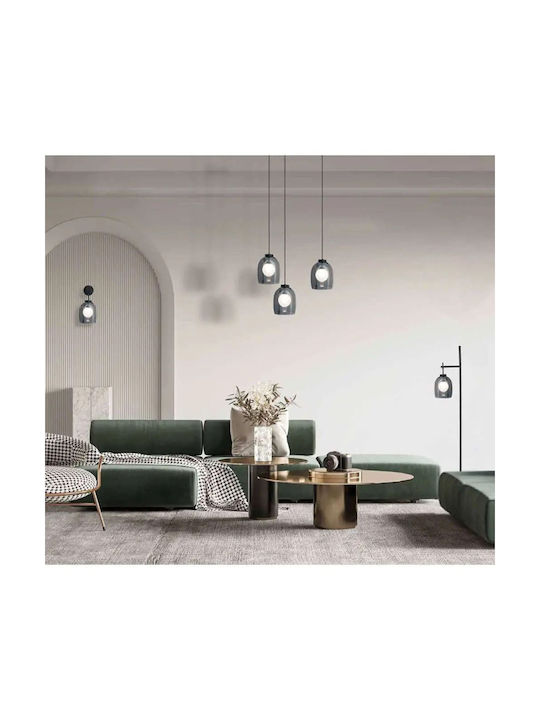 Zambelis Lights Floor Lamp H145xW31cm. with Socket for Bulb G9 Black