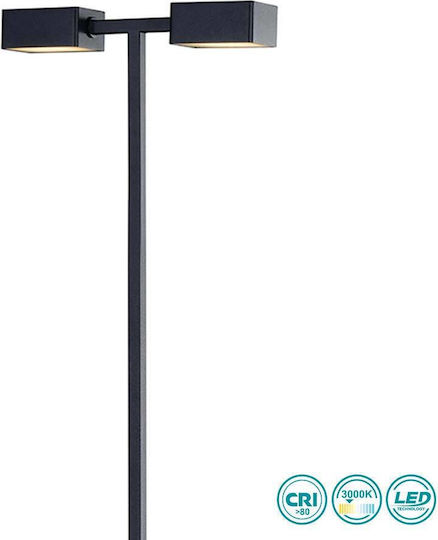 Viokef Posto LED Φωτιστικό Δαπέδου Υ145xΜ28εκ. με Θερμό Λευκό Φως 792lm Μαύρο