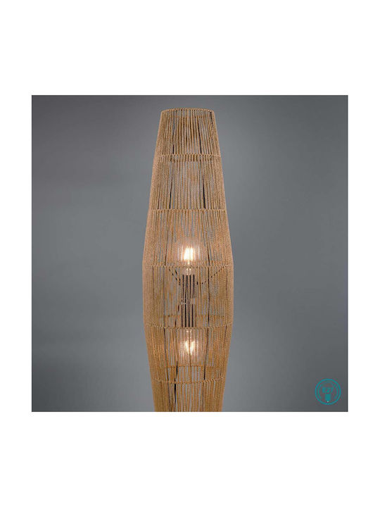 Trio Lighting Floor Lamp H103xW25cm. with Socket for Bulb E27 Brown