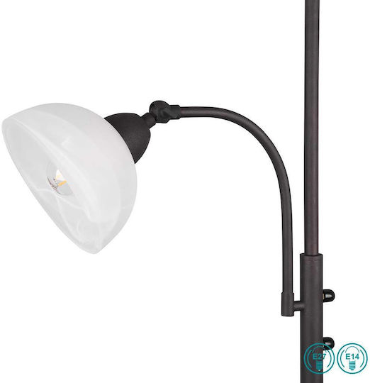 Trio Lighting Country Подова Лампа В180xД46см. с Цокъл за Крушка E27 Бял