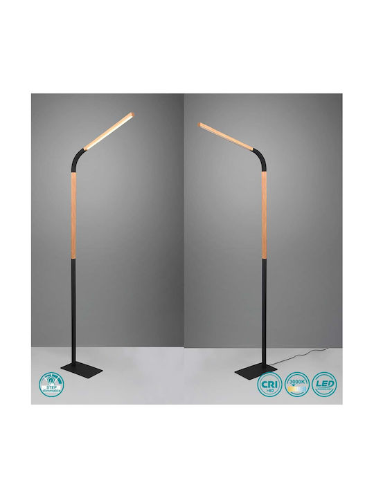 Trio Lighting Norris LED Floor Lamp H140xW43.6cm. with Warm White Light 1400lm Black
