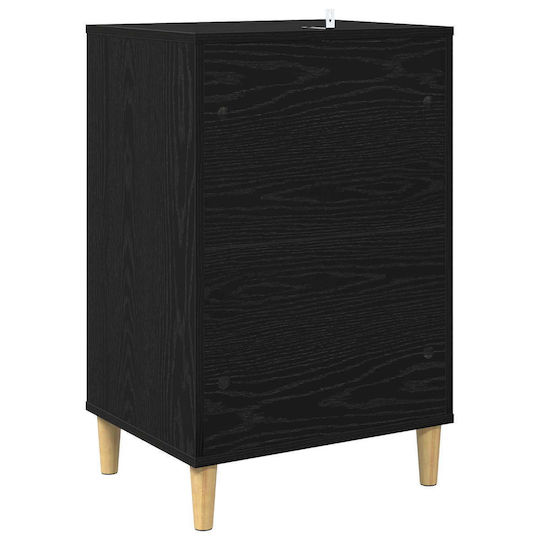 vidaXL Мебел Hi-Fi Черен 39.5x47x74.5cm