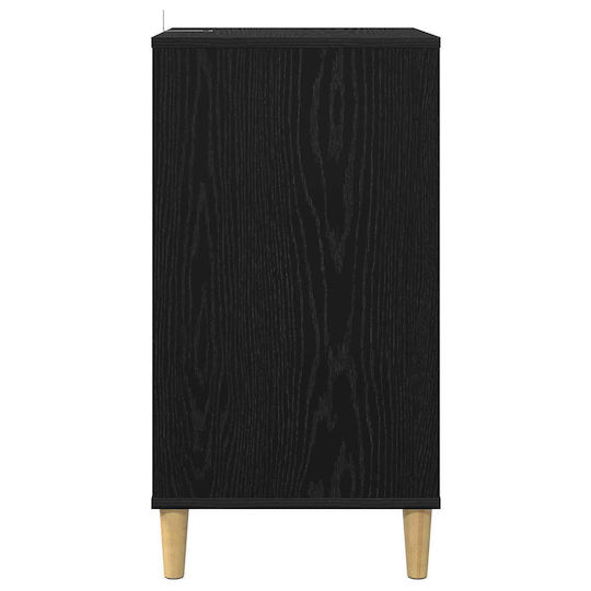 vidaXL Мебел Hi-Fi Черен 39.5x47x74.5cm