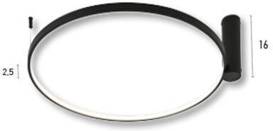 Luma Lumină De Tavan Montată 80cm Neagră Cu LED Integrat