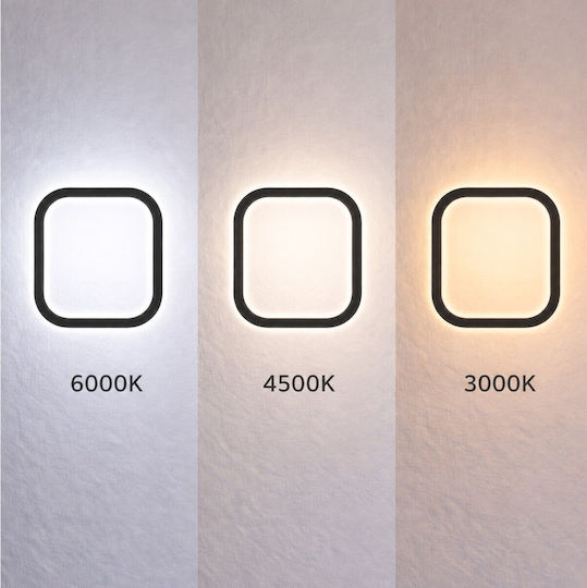 VenCore Modern Wall Lamp with Integrated LED and Adjustable White Light Black 21x5cm