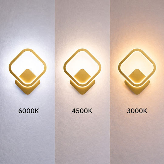 VenCore Corp de Iluminat de Perete Modern cu LED Integrat și Lumină Albă Reglabilă Auriu 25x5.5cm