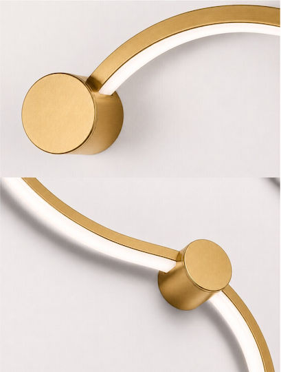 VenCore Modern Wall Lamp with Integrated LED and Adjustable White Light Gold 33x6cm