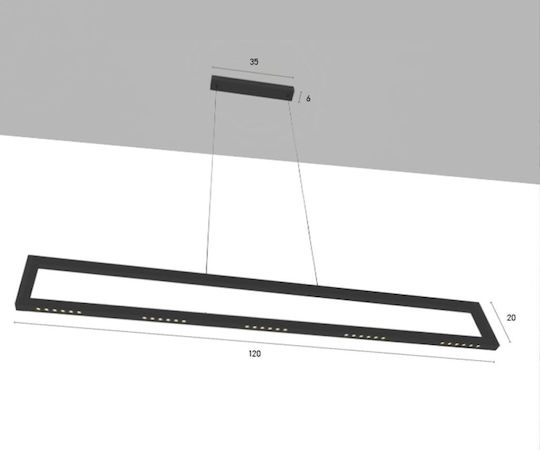 Luma LED Κρεμαστό Φωτιστικό Μαύρο