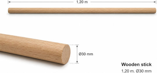 Hölzernes Stange 1,20 m Ø30 mm Pro-fit