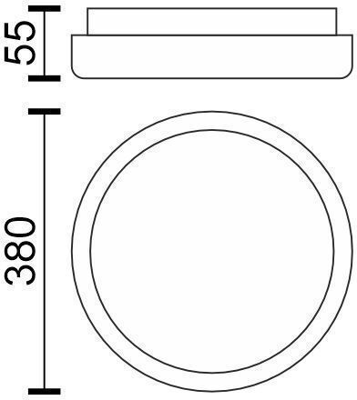 Spot Light Πλαφονιέρα Οροφής 38εκ. με Ενσωματωμένο LED