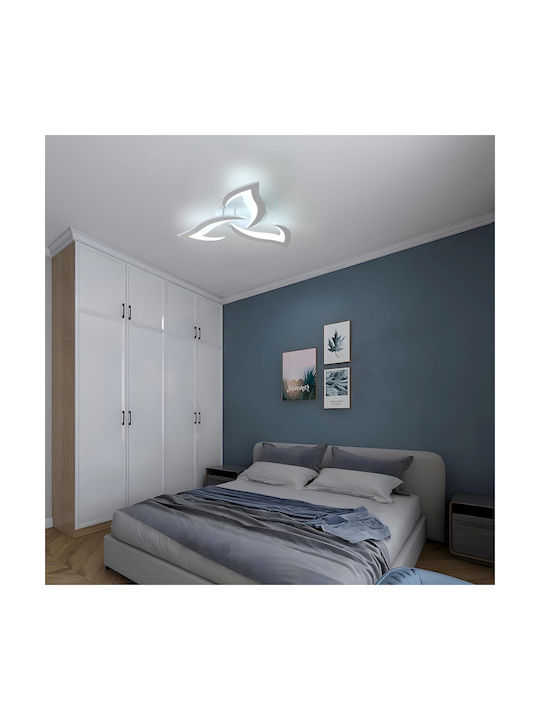 Jiju Plafonieră de Tavan 48cm Bej cu LED Integrat și Telecomandă