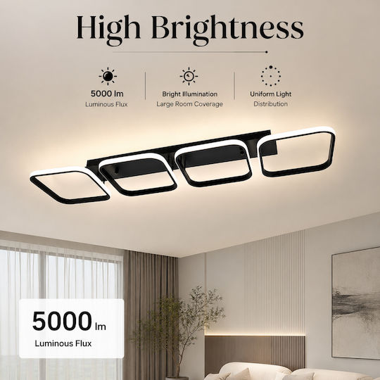 Lightplanet Πλαφονιέρα Οροφής Μπεζ με Ενσωματωμένο LED και Τηλεχειριστήριο