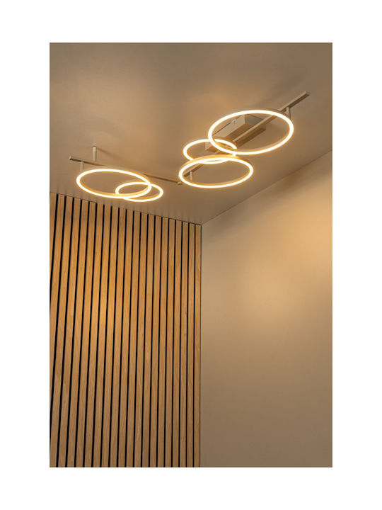 Lucide Lightning Nicola Deckenleuchte montieren 132cm Weiße mit Integrierte LED