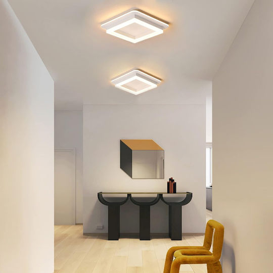 Lightplanet Πλαφονιέρα Οροφής Λευκή με Ενσωματωμένο LED