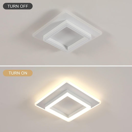 Lightplanet Πλαφονιέρα Οροφής Λευκή με Ενσωματωμένο LED