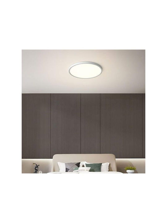 Jiju Plafonieră de Tavan pentru Baie 50cm Transparentă cu LED Integrat