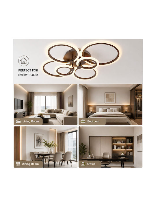 Lightplanet Plafonieră de Tavan Maro cu LED Integrat și Telecomandă