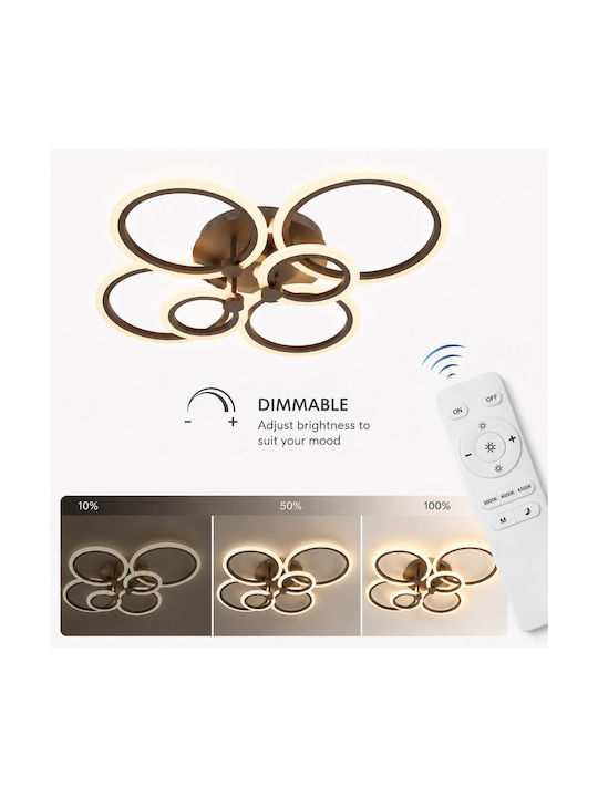 Lightplanet Plafonieră de Tavan Maro cu LED Integrat și Telecomandă