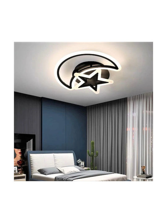 Lightplanet Inteligent Plafonieră de Tavan Neagră cu LED Integrat