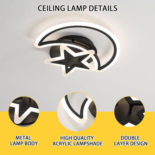 Lightplanet Smart Ceiling Mount Light Black with Integrated LED