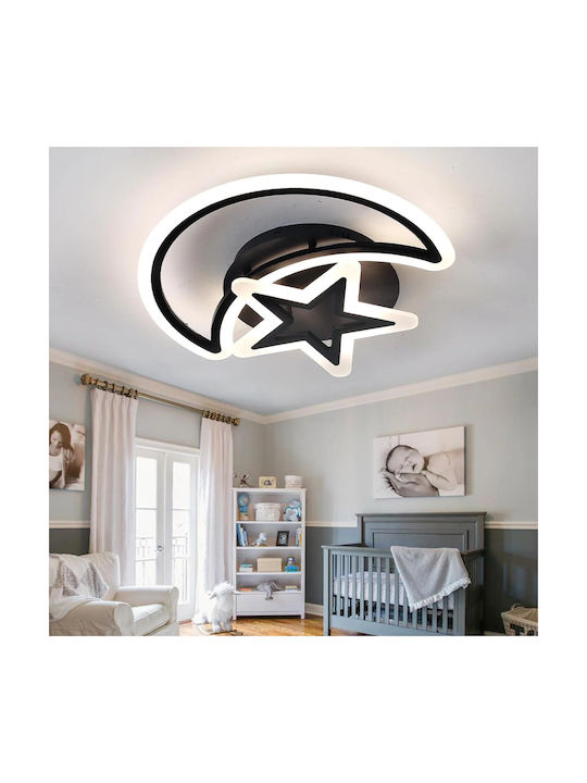 Lightplanet Inteligent Plafonieră de Tavan Neagră cu LED Integrat