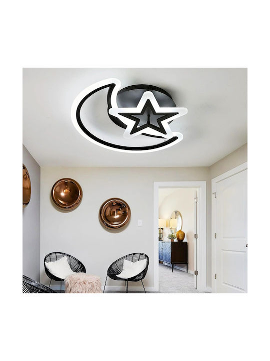 Lightplanet Inteligent Plafonieră de Tavan Neagră cu LED Integrat