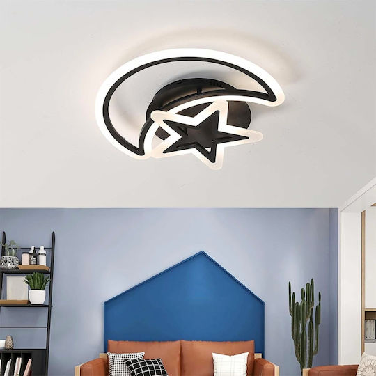 Lightplanet Smart Ceiling Mount Light Black with Integrated LED