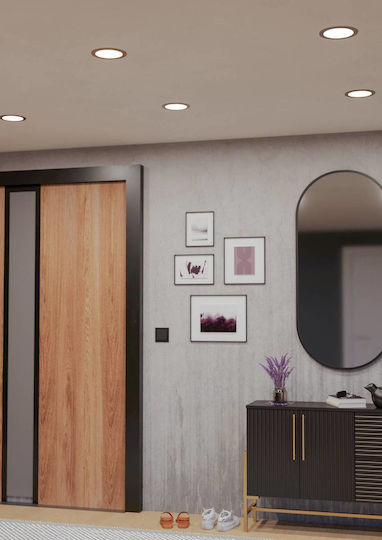 Eglo Fueva Mount Ceiling Light Bathroom 16.8cm Silver with Integrated LED
