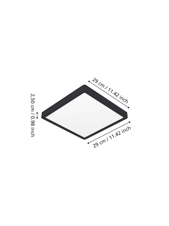 Eglo Bathroom Ceiling Light 29cm with Integrated LED