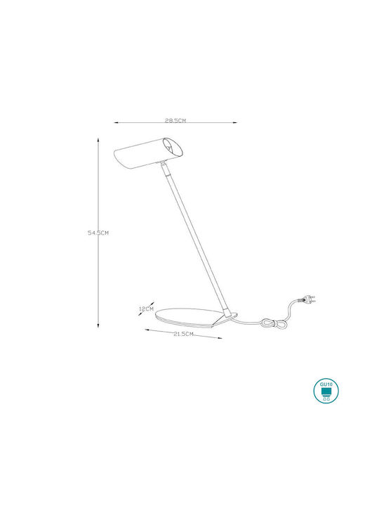 Lucide Lightning Hester LED Office Lamp in Black Color