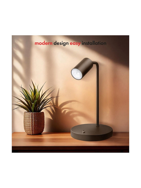 Maclean Energy Office Lamp for Socket GU10 in Black Color