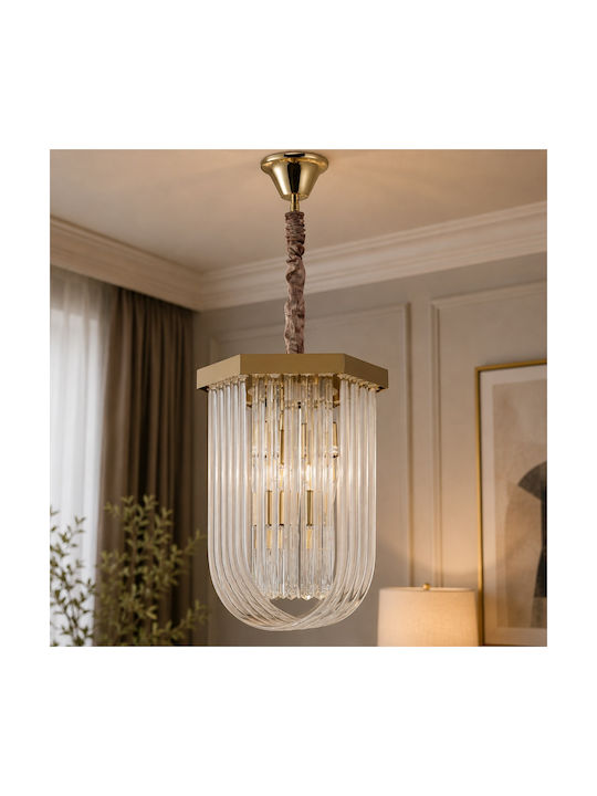 Artekko Πολυέλαιος Ø32cm με Κρύσταλλα Διάφανος 023-3275