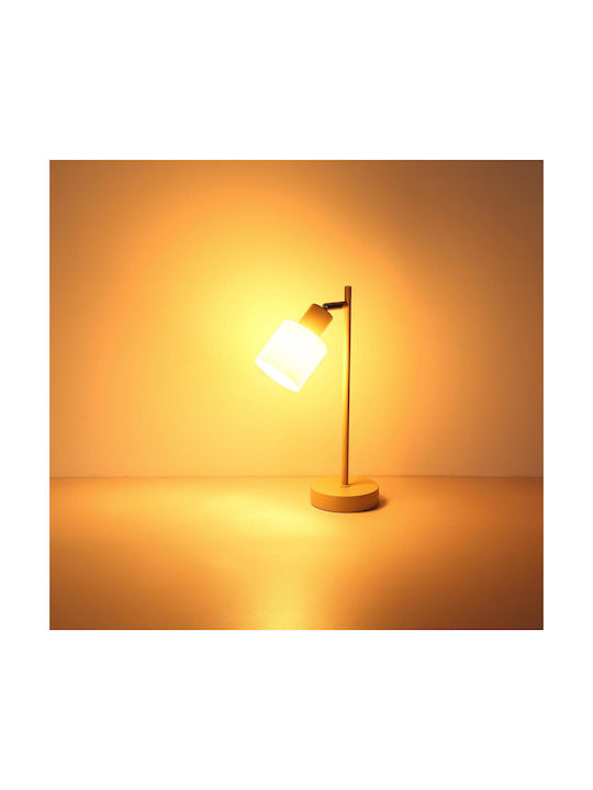 Globo Lighting Настолна лампа за бюро за цокъл E14 в бежов цвят
