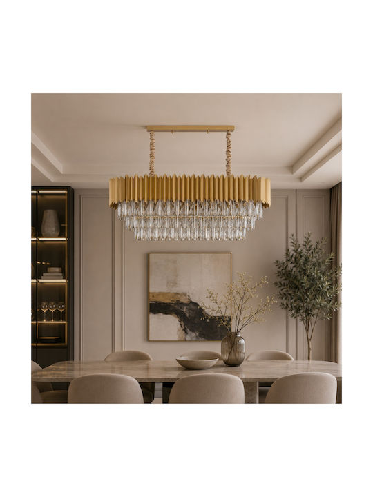 Artekko Chandelier Ø100cm with Transparent Crystals 023-3279