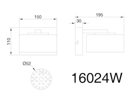 Globo Lighting Wall-Mounted Outdoor LED Light 6W With Natural White Light 15x11cm