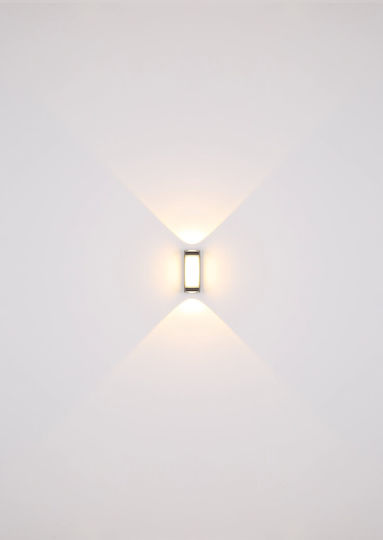 Globo Lighting Wall-Mounted Outdoor Ceiling Light LED IP54 12W with Warm White Light 7.5x18.7εκ.