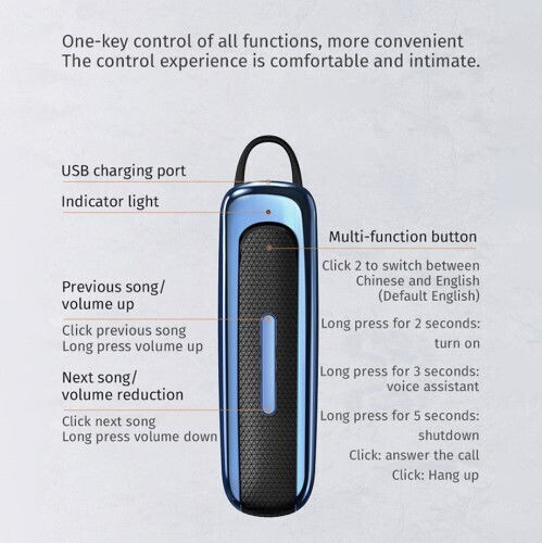 E1 Earbud Bluetooth Handsfree Earphone Red